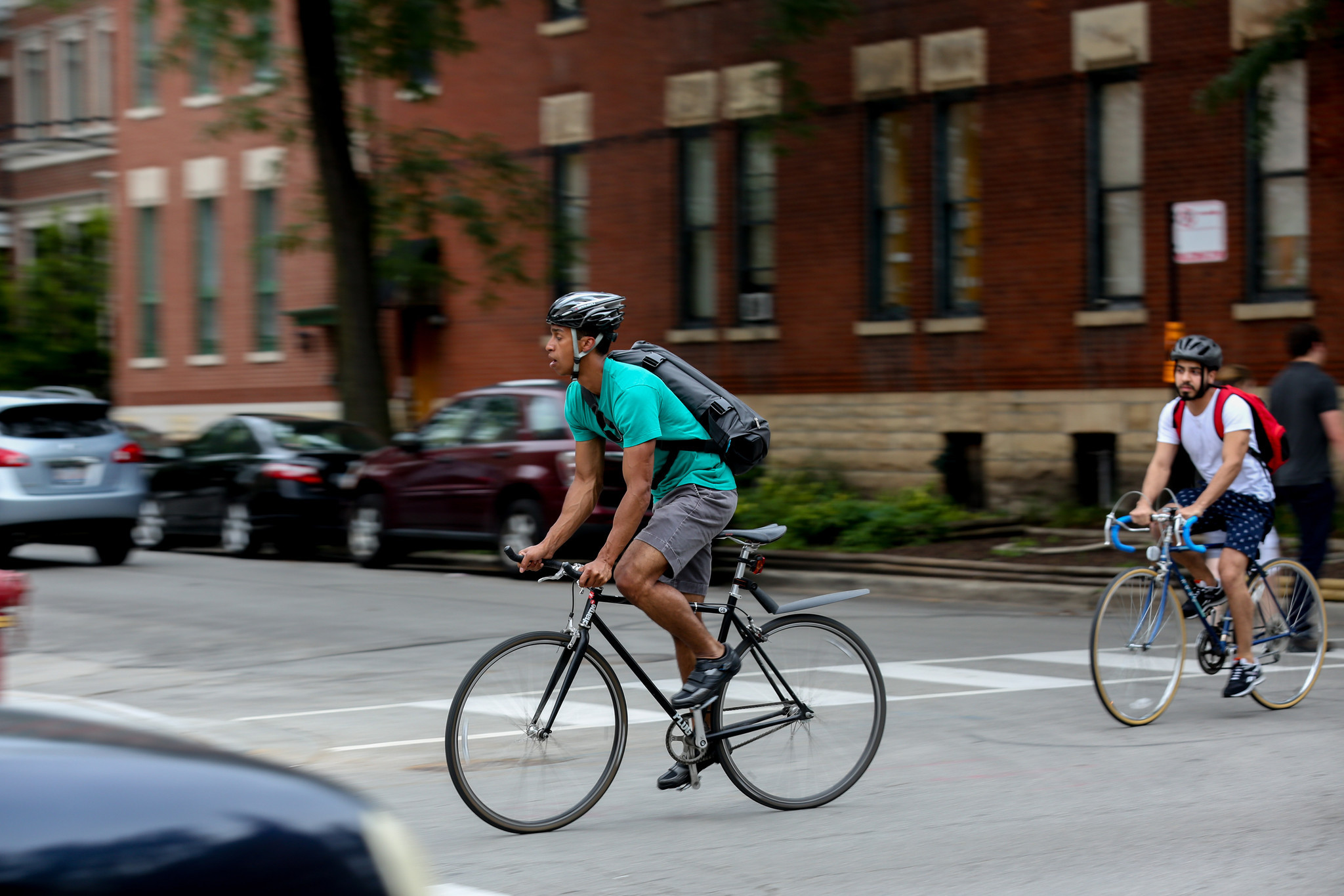 Biker in City